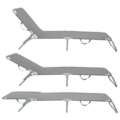 12. FOLDABLE CAMPING BED, GREY