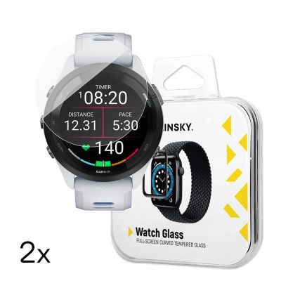 Wozinsky Full Glue Tempered Glass for Garmin Forerunner 265S 46mm (2 pcs.)