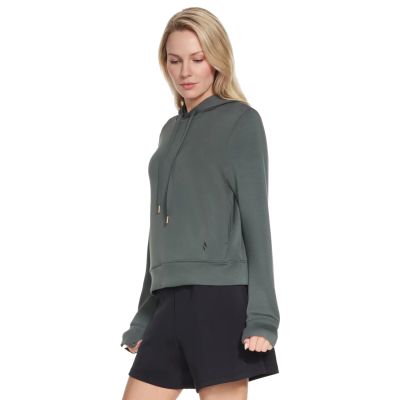 3. Skechers Cozy Luxe Hoodie HD127-GNBK Green L