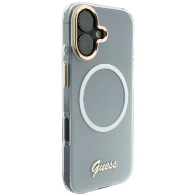 4. Guess IML Gradient Script Metal MagSafe Case for iPhone 17 - White