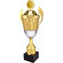 Gold metal cup with lid 4128/CP