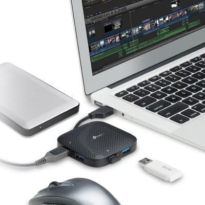 4. TP-LINK UH400 Hub (4x USB 3.0; black)