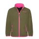 Trollkids Girls Oppdal Jacket XT sporty fleece jacket with zip, green (415-194)