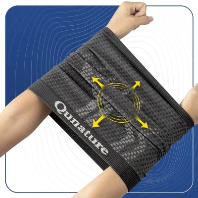 4. Qunature 11230014002 ski scarf, sports bandana, universal size - black