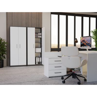 5. CLOSED SHELVING OLIV 2D ANTHRACITE/WHITE SET