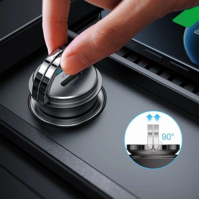 6. Joyroom Fast Car Charger USB Type C / USB 45W 5A Power Delivery Quick Charge 3.0 AFC SCP Gray (C-A35)