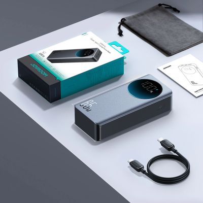 16. Joyroom JR-PBF05 Pro 30000mAh 65W Powerbank with Digital Display 2x USB-C 1x USB-A - Black