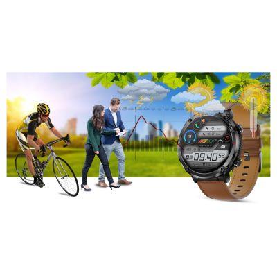 18. Gravity GT21-4 Smartwatch + Black Silicone Strap