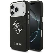Guess Grained Big 4G Classic Logo case for iPhone 17 Pro - black