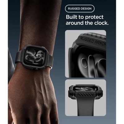5. Spigen Rugged Armor Case for Apple Watch 42mm - Matte Black