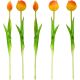 11. BOUQUET OF 5 ORANGE PEONY TULIPS 39 CM LIFE-LIKE SPRING DECORATION
