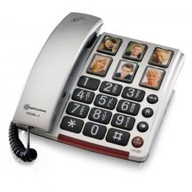 amplicomms BigTel 40 Plus Analog Phone Black, Gray
