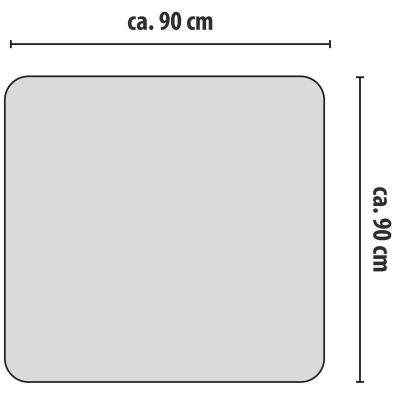 3. PE FLOOR PROTECTION UNDERLAY FOR OFFICE CHAIR 90x90CM ALPINA