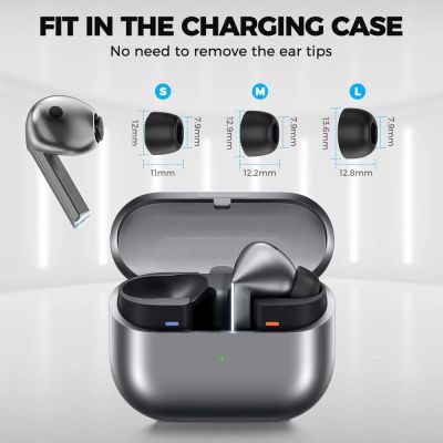 3. Tech-Protect Ear Tips for Samsung Galaxy Buds 3 Pro in sizes S / M / L - black (3 pcs.)