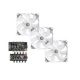 Bitspower Notos RGB PWM Fan, 120mm - White, 3-Pack