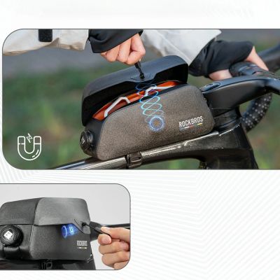 17. Rockbros AS-134 ROAD TO SKY 0.9L Frame Bag Waterproof - Black