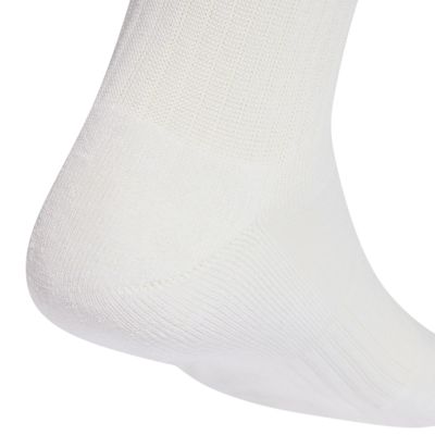 4. Adidas 3-Stripes Cushioned Sportswear Crew 3 pair socks white and black JZ0532