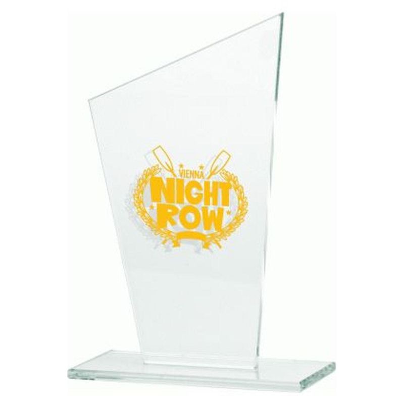 8. Engraved glass trophy + paint filling
