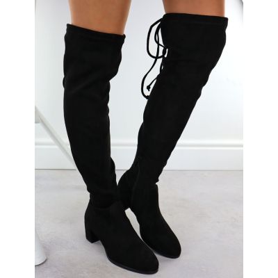 5. Women's over-the-knee boots, black, insulated, Sergio Leone KZ25413