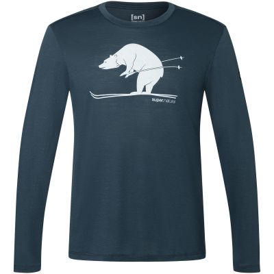 Men's long-sleeve shirt SUPER.NATURAL M Ski Karl LS navy blue