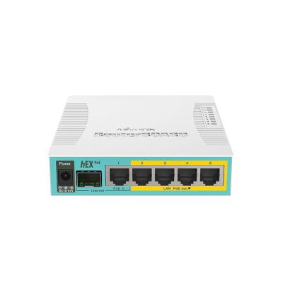 9. Mikrotik hEX PoE Router (RB960PGS) Total Ethernet Ports:6; Architecture:MIPSBE; CPU core: 1