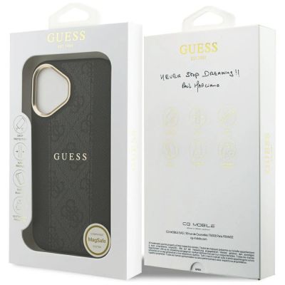 8. Guess 4G Stripe MagSafe case for iPhone 17 - black