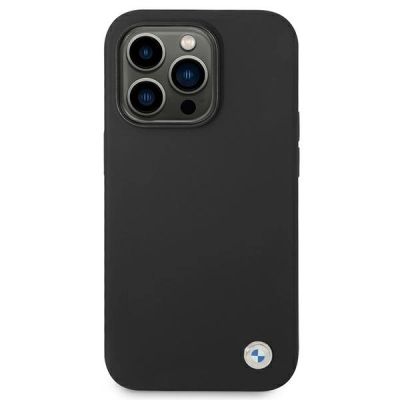 3. BMW Silicone Metal Logo Case for iPhone 14 Pro Max - Black