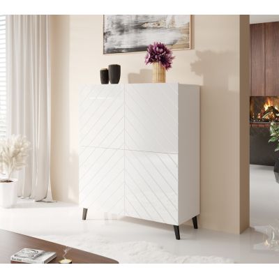 4. ABETO bookcase 100.5x40xH121.5 white/white gloss