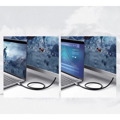 6. Ugreen cable HDMI cable - USB Type C 4K 60 Hz 1.5 m black-gray (MM142 50570)