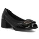 Black patent leather pumps on a block heel Filippo DP6960