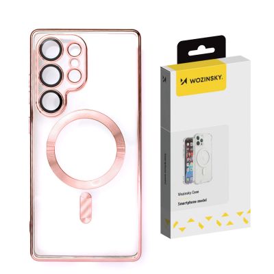 Wozinsky Electroplated Magsafe Case for Samsung Galaxy S24 FE - Pink