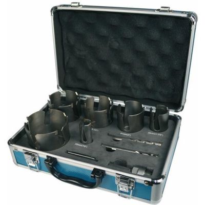 9-Piece TCT Hole Saw Set, 22, 35, 51, 57, 64, 76 mm