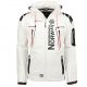 Geographical Norway Techno MEN 056 BS3 men's sports jacket, quick-drying, with hood, white (WU1060H/GN)