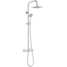 Rain shower with thermostatic tap