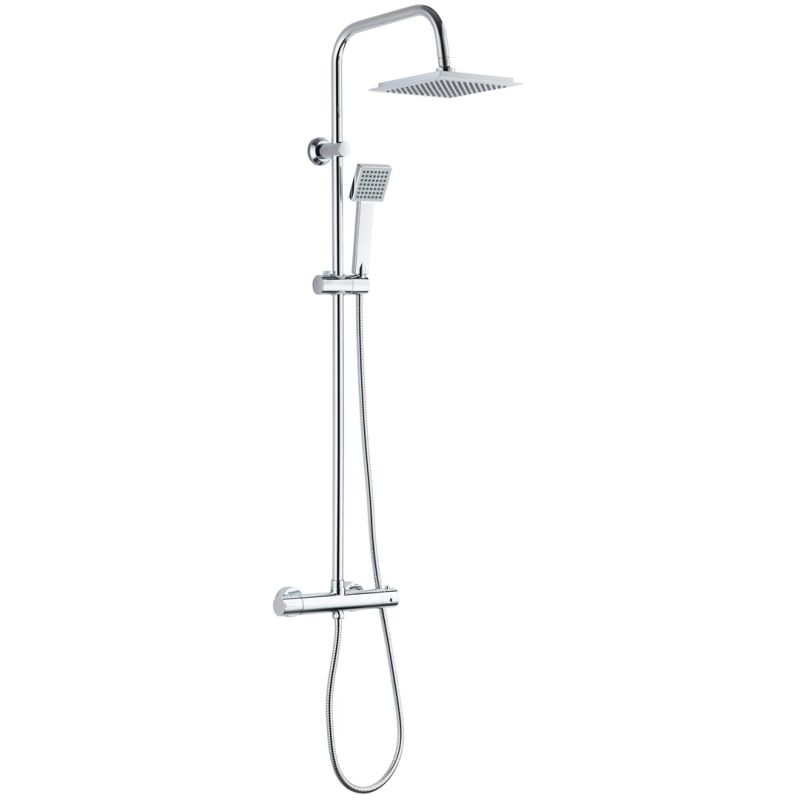 Rain shower with thermostatic tap