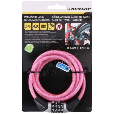 2. Dunlop spiral bicycle lock, combination 0.6x120 cm 1042701