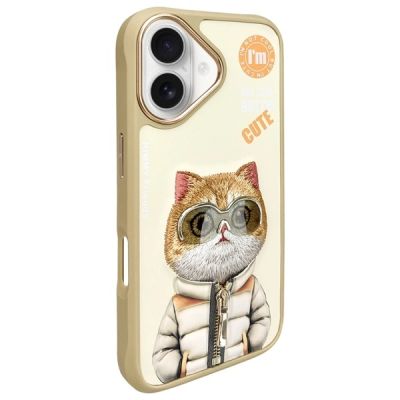 2. Nimmy Cool&Cute 2.0 Cat Case for iPhone 16 - Green
