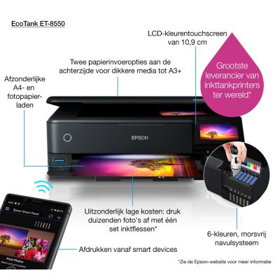 52. Epson EcoTank ET-8550 A3 Inkjet Multifunction Printer 5760 x 1440 DPI 32 ppm Wi-Fi
