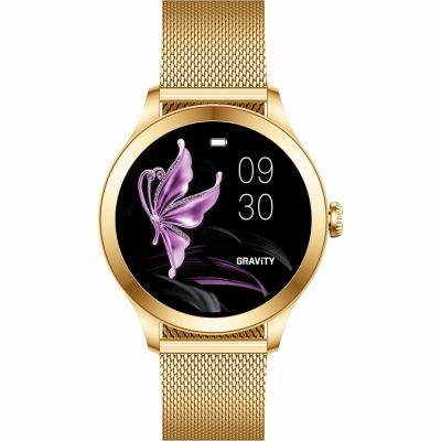 9. Smartwatch Gravity Rose Gold 2 Straps GT25-1 PRO