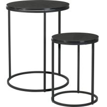 2-IN-1 COFFEE TABLE SET, WOODEN TABLETOP 30/40CM