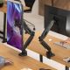 4. ONKRON G90-B Tilt and swivel desk mount for 13"-34" monitors, max 10 kg, with rotation, black