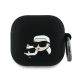 Karl Lagerfeld Silicone Karl&Chaupette Head 3D Case for AirPods 4 - Black