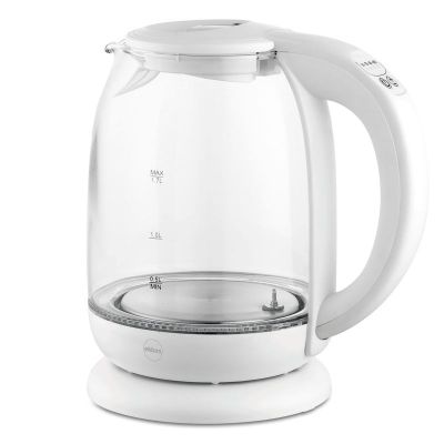 ELDOM LUMI GLASS KETTLE, CAPACITY 1.7 L, REG WATER TEMP., 2200 W, WHITE C510B