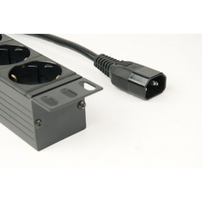 13. GEMBIRD 19" Rack Power Strip PDU EG-PDU-014-C14 1U, 10 A, 8 x SCHUKO, C14 Plug, 3 m Cable