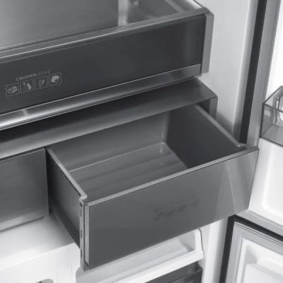 7. Multi Door Total No Frost Slot-In Refrigerator MPM-503-SSI-11 Black Glass