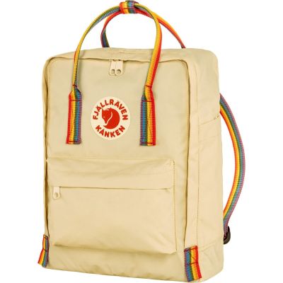 3. Fjallraven Kanken Rainbow backpack - light oak/patt