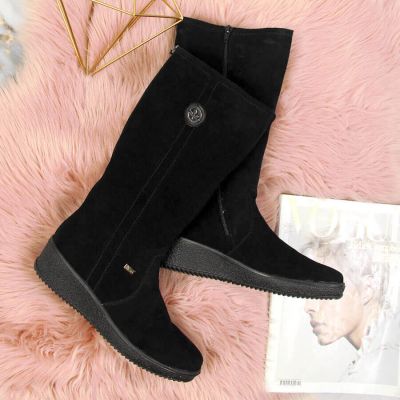 10. Rieker W R237 waterproof nubuck boots lined with sheepskin