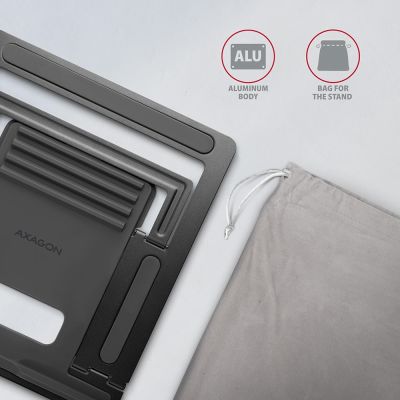 6. Axagon STND-L Laptop Stand Notebook Stand Gray 40.6 cm (16")