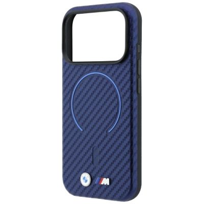 6. BMW M Carbon Printed Ring MagSafe Case for iPhone 18 Pro / 17 Pro – Navy Blue