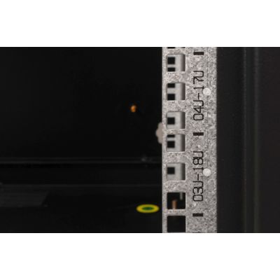7. Digitus Unique 19" 20U rackmount network cabinet 600x600, glass door, black, undivided, assembled, 100kg